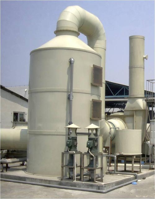 噴淋塔，注塑機(jī)廢氣處理噴淋方法　注塑車間氣味凈化設(shè)備